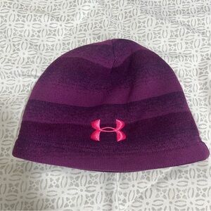 Under Armour Womens Two-Tone Purple Beanie Cap